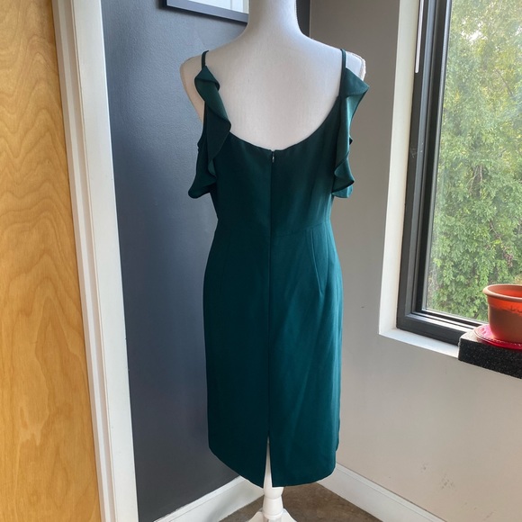 Nanette Lepore Ruffle Trim Dress in Evergreen - Picture 4 of 13